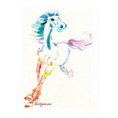 The Romping Horse Print and Poster by lillyarts