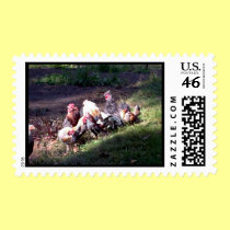 The Rooster Gang postage