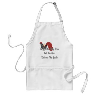 The Rooster May Crow Apron apron