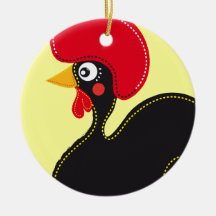 the Rooster of Portugal Christmas Tree Ornaments