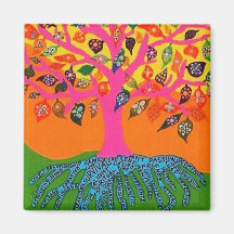 The Root Of Knowledge - Tree Of Life Fridge Magnet