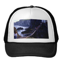 The rope bridge, Carrick-A-Rede, Ireland Europe Mesh Hats