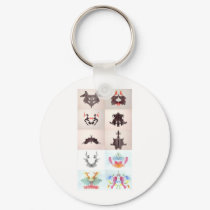 The Rorschach Test Ink Blots All 10 Plates 1-10 keychains