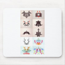 The Rorschach Test Ink Blots All 10 Plates 1-10 mousepads