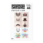 The Rorschach Test Ink Blots All 10 Plates 1-10 postage