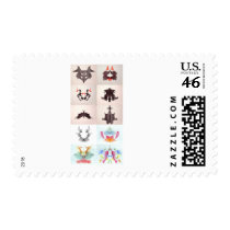 The Rorschach Test Ink Blots All 10 Plates 1-10 postage