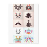The Rorschach Test Ink Blots All 10 Plates 1-10 Postcards