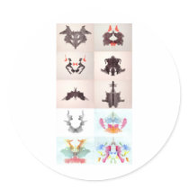 The Rorschach Test Ink Blots All 10 Plates 1-10 stickers by inquester The Rorschach Test Ink Blots All 10 Plates 1-10 stickers