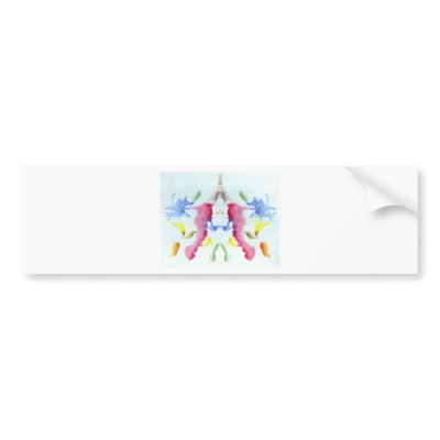 The Rorschach Test Ink Blots Plate 10 Crab Lobster Bumper Stickers by inquester