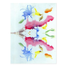 The Rorschach Test Ink Blots Plate 10 Crab Lobster Post Card