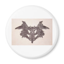 The Rorschach Test Ink Blots Plate 1 Bat, Moth Refrigerator Magnets