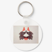 The Rorschach Test Ink Blots Plate 2 Two Humans keychains