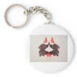 The Rorschach Test Ink Blots Plate 2 Two Humans Keychain