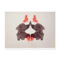 The Rorschach Test Ink Blots Plate 2 Two Humans postcards