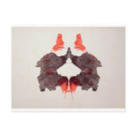 The Rorschach Test Ink Blots Plate 2 Two Humans Postcards