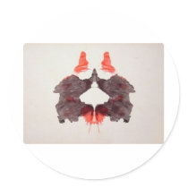 The Rorschach Test Ink Blots Plate 2 Two Humans stickers by inquester The Rorschach Test Ink Blots Plate 2 Two Humans stickers