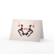 The Rorschach Test Ink Blots Plate 3 Two Humans Greeting Card