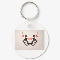 The Rorschach Test Ink Blots Plate 3 Two Humans keychains