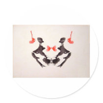 The Rorschach Test Ink Blots Plate 3 Two Humans Stickers