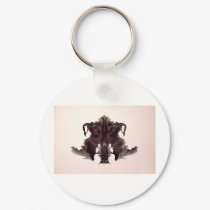 The Rorschach Test Ink Blots Plate 4 Animal Skin keychains