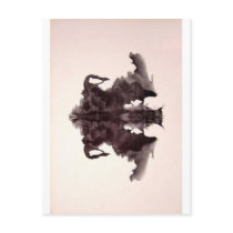 The Rorschach Test Ink Blots Plate 4 Animal Skin postcards