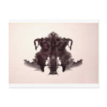 The Rorschach Test Ink Blots Plate 4 Animal Skin postcards