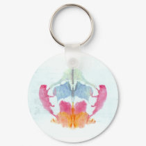 The Rorschach Test Ink Blots Plate 8 Animal keychains