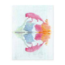 The Rorschach Test Ink Blots Plate 8 Animal postcards