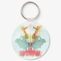 The Rorschach Test Ink Blots Plate 9 Human keychains