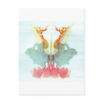 The Rorschach Test Ink Blots Plate 9 Human postcards