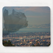 The rose and cityscape, mousepad