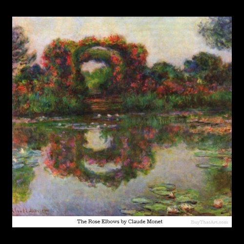 The Rose Elbows by Claude Monet Print