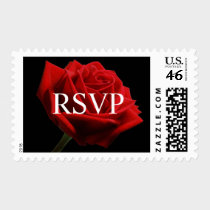The Rose RSVP Custom Postage Wedding Ideas stamps