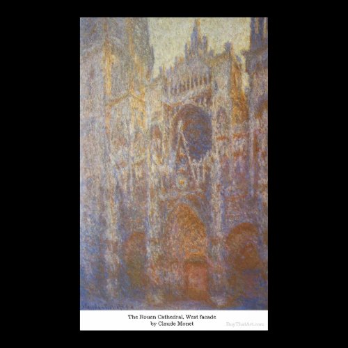 The Rouen Cathedral, West facade by Claude Monet Poster