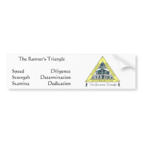 The RUNNER'S TRIANGLE Bumper Sticker
