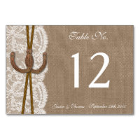 The Rustic Horseshoe Wedding Collection Table Cards