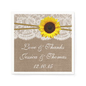 rustic wedding napkins rustic