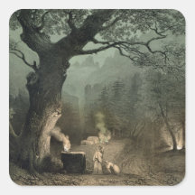 The Sacred Grove of the Druids Square Sticker