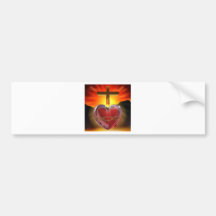 The Sacred Heart illustration Bumper Stickers
