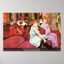The Salon In The Rue Des Moulins Poster