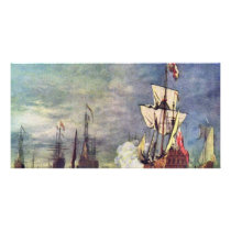 The Salute By Willem Van De Velde The Younger Personalized Photo Card