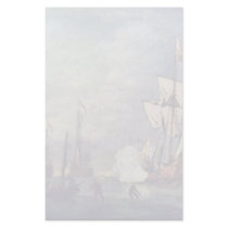 The Salute By Willem Van De Velde The Younger Customized Stationery
