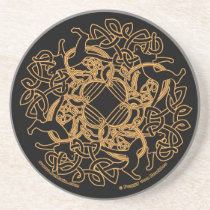 The Samhain Cats Celtic Coaster coasters