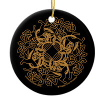 The Samhain Cats Celtic Ornament ornaments