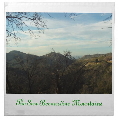 The San Bernardino Mountains Napkins napkin