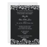 The Sarah Jane black and white wedding invitation