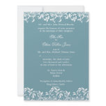 The Sarah Jane blue and  white wedding invitation