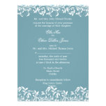 The Sarah Jane blue and  white wedding invitation