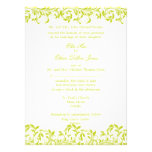 The Sarah Jane Lime and white wedding invitation