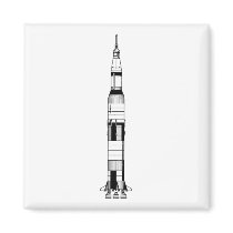 The Saturn V Rocket Fridge Magnets